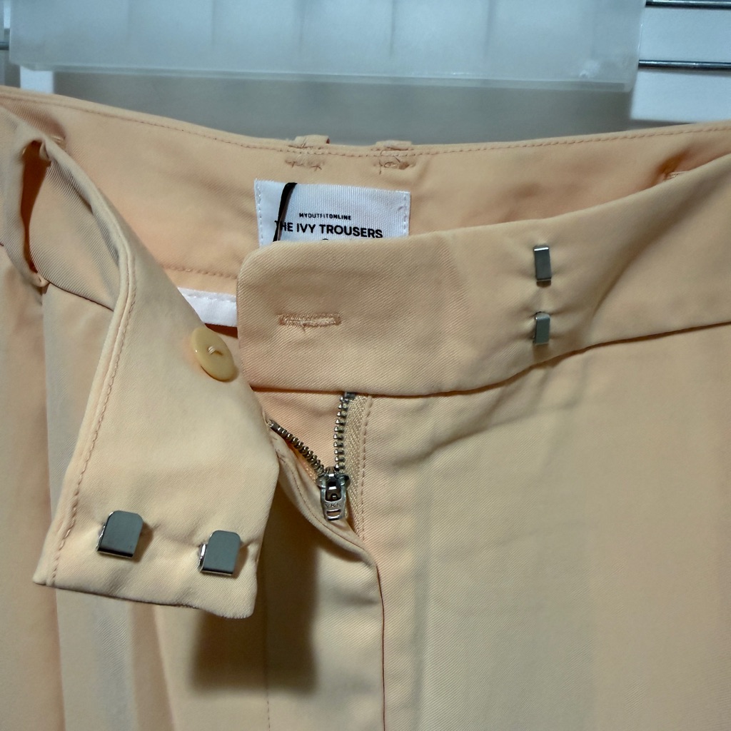 Wide Leg Trousers In Peach — image 2 of 5